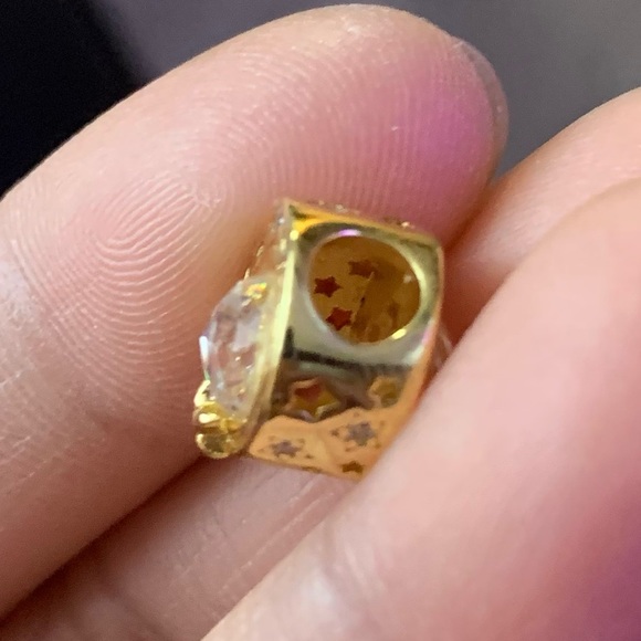 NWOT Gold Sparkling Shooting Star Charm Sterling Silver 925 - Picture 15 of 16